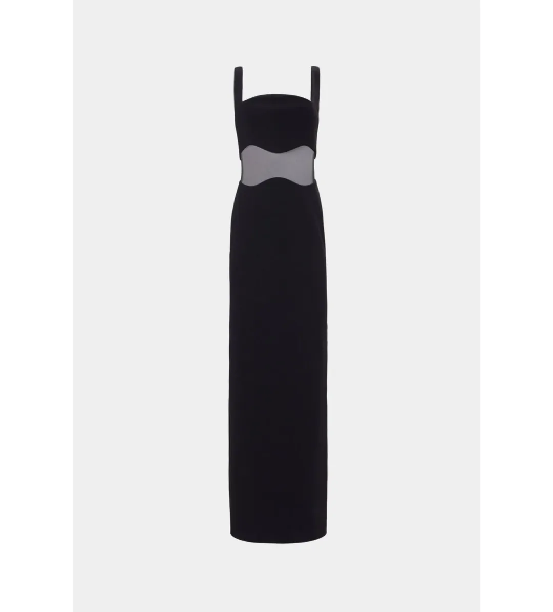 MISHA Damita Crepe & Mesh Maxi Dress Black Size 8/S for rent on The Volte - main image