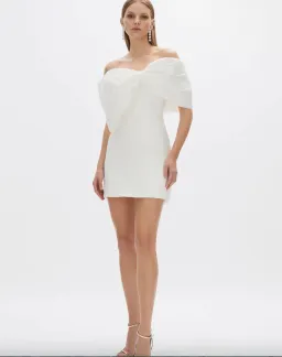 Rachel Gilbert Kace Mini Dress Ivory Size 3 / AU 12 for rent on The Volte - image 5