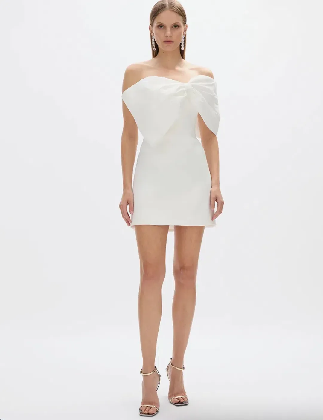 Rachel Gilbert Kace Mini Dress Ivory Size 3 / AU 12 for rent on The Volte - main image