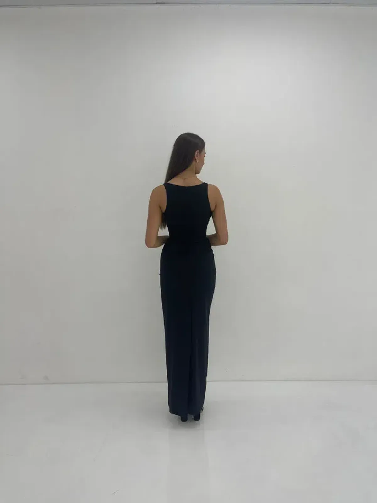 Christopher Esber Arced Column Gown Maxi Black Size AU 6 - Image 3