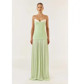 She is OLLÁ Nicolette Maxi Dress Green Size AU 6 for rent on The Volte - image 1