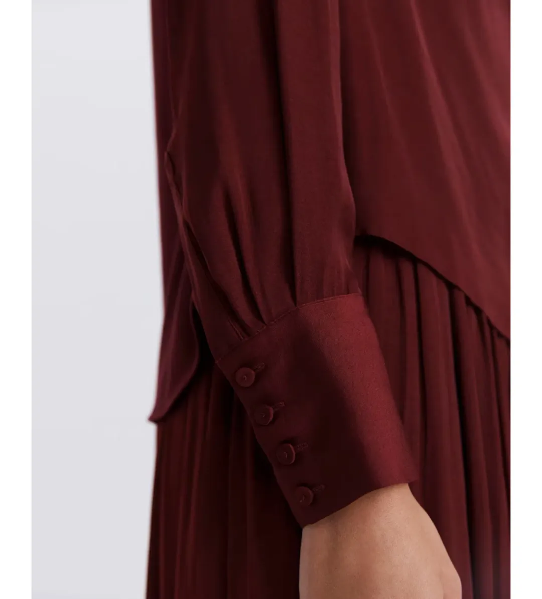Saba Lillian Long Sleeve Drape Neck Top Berry Size XXS/AU 6 for rent on The Volte - main image