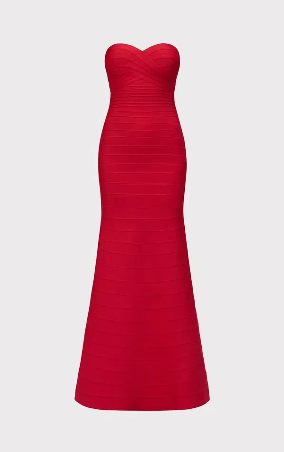 Herve Leger The Sara Maxi Gown Lisptick Red Size XS / Size AU 6 for rent on The Volte - main image