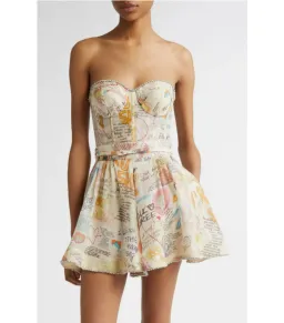 Zimmermann Crush Paneled Bodice and Shorts Set in Dear Diary Print Size 0 / AU 8 for rent on The Volte - image 2