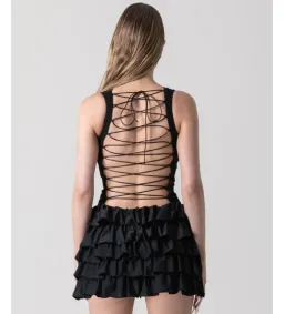 Bye Bambi Yurah Mini Dress Black Size XS / Size AU 6 for rent on The Volte - image 4