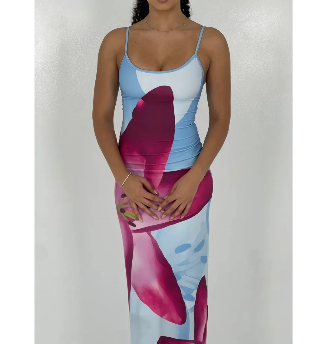 With Harper Lu Sky Lily Slip Maxi Dress Floral Size S / AU 8 for rent on The Volte - main image