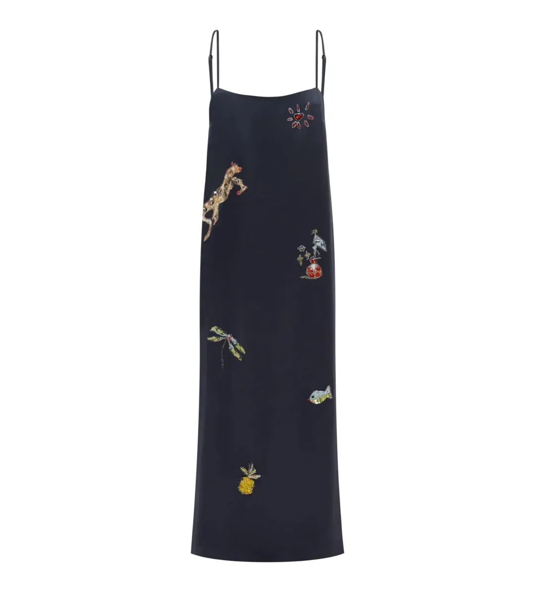Alemais Fontaine Slip Midi Dress in Navy Size 6 for rent on The Volte - main image