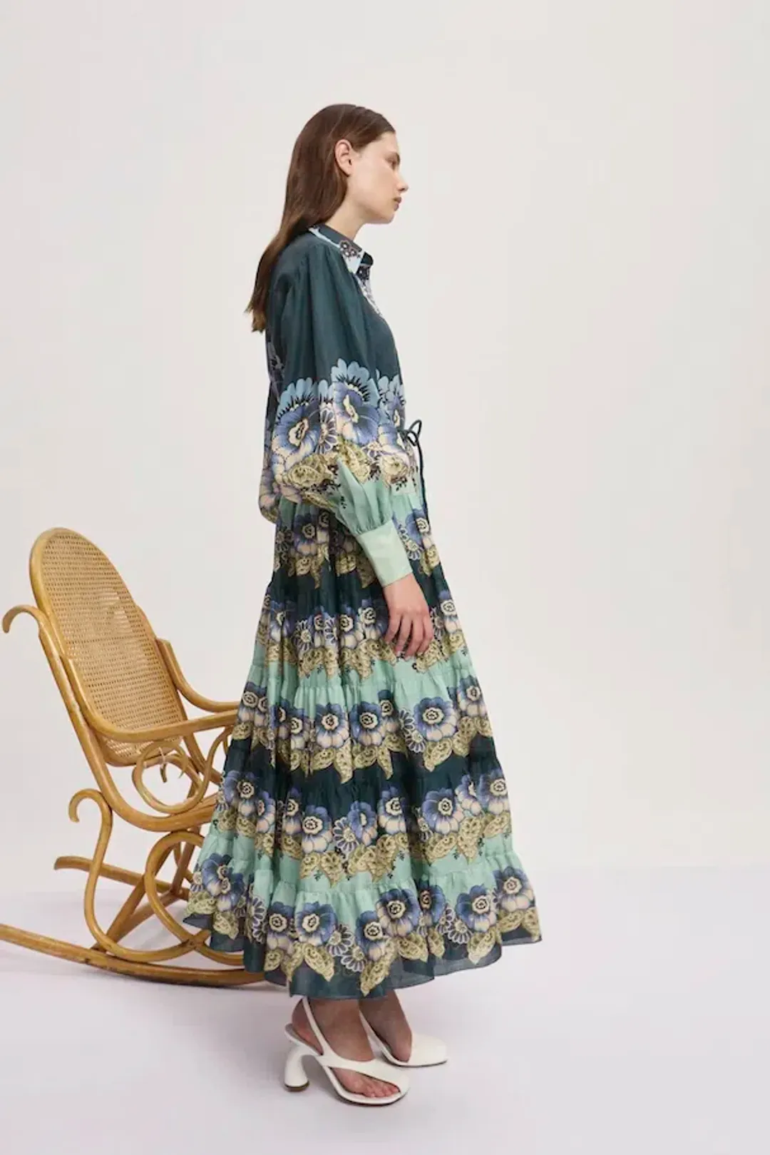 Alemais Madalena Shirtdress Multi Print Size 10 for rent on The Volte - main image
