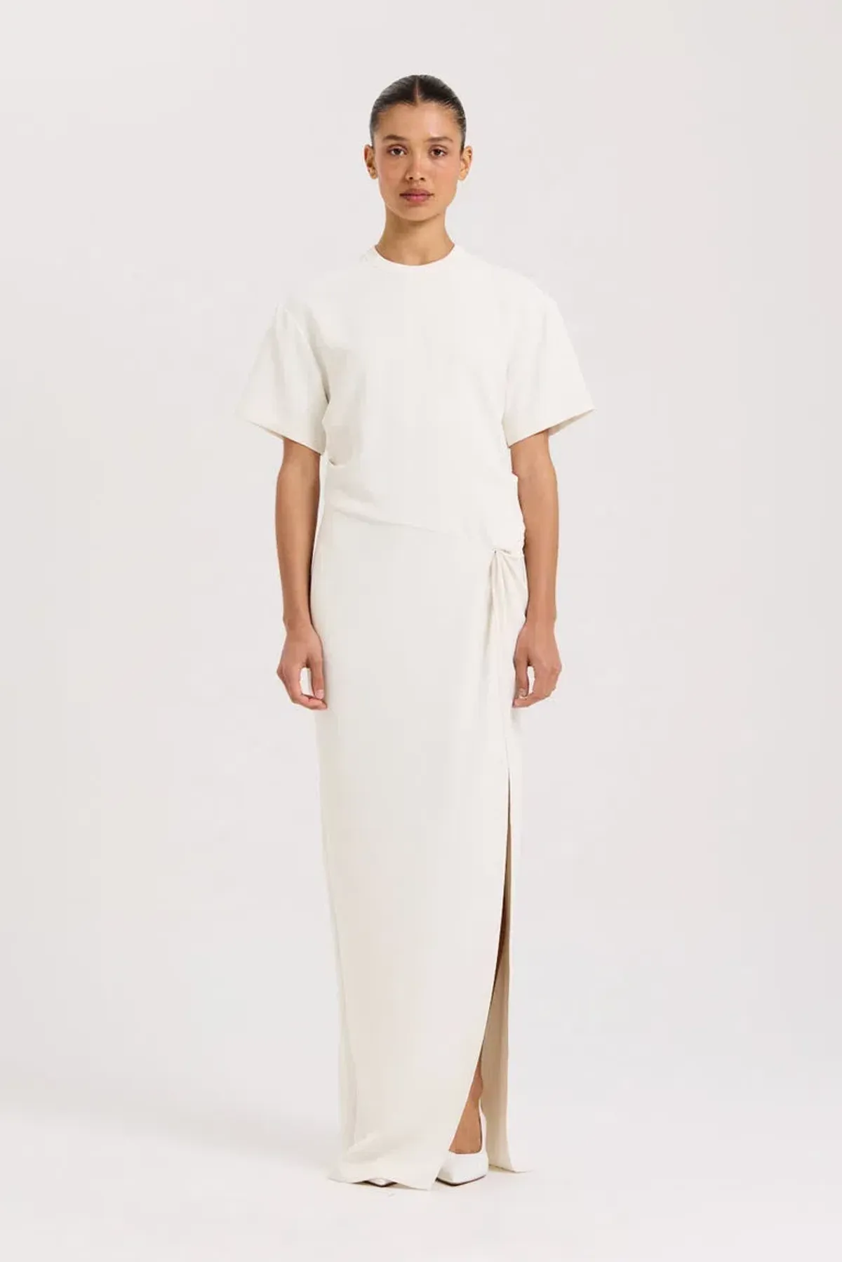 Henne Avila Maxi Gown White Size 10 for rent on The Volte - main image