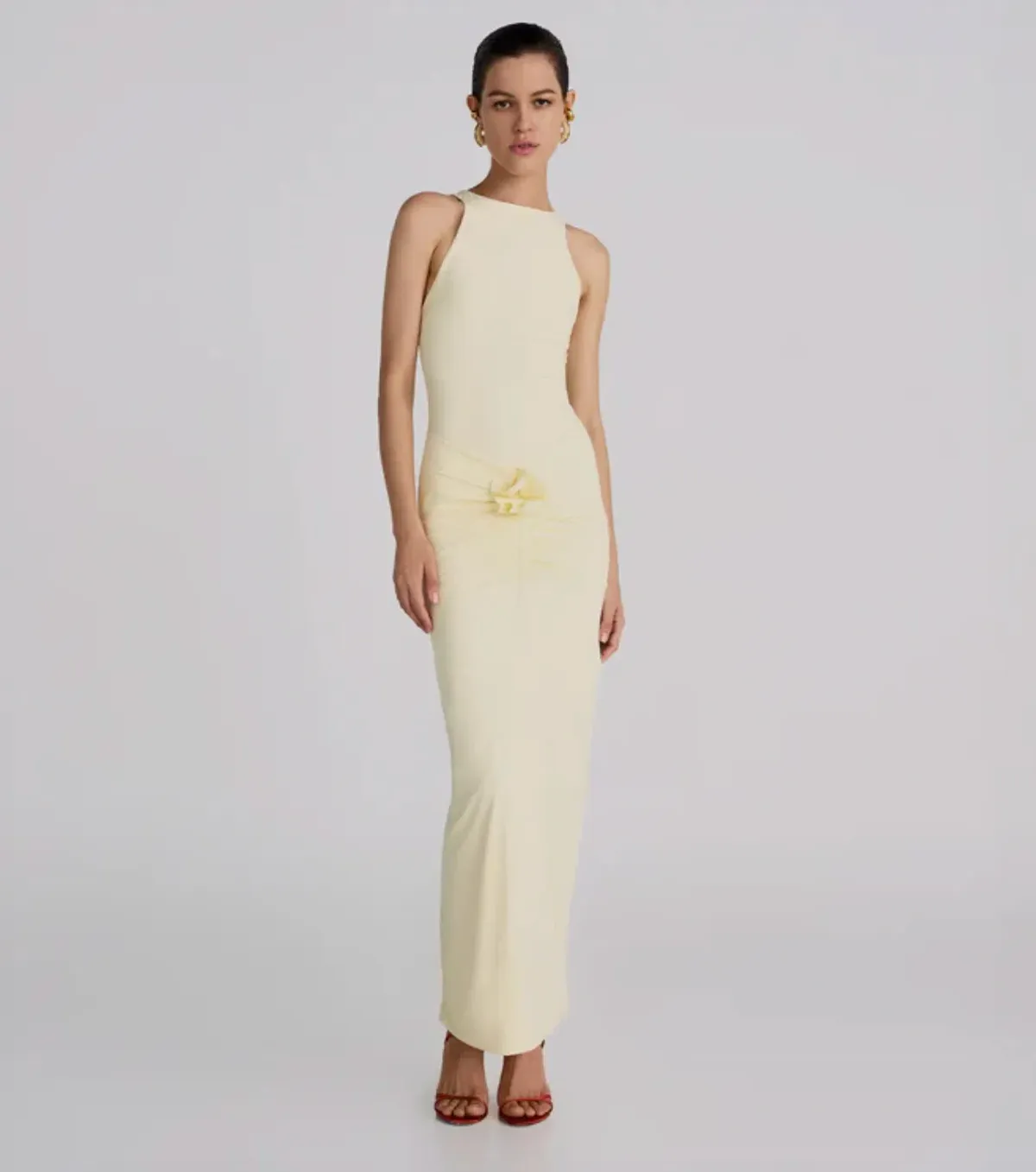Maygel Coronel Vanilla Alquimia Midi Dress Yellow Size 6/XS - Image 1