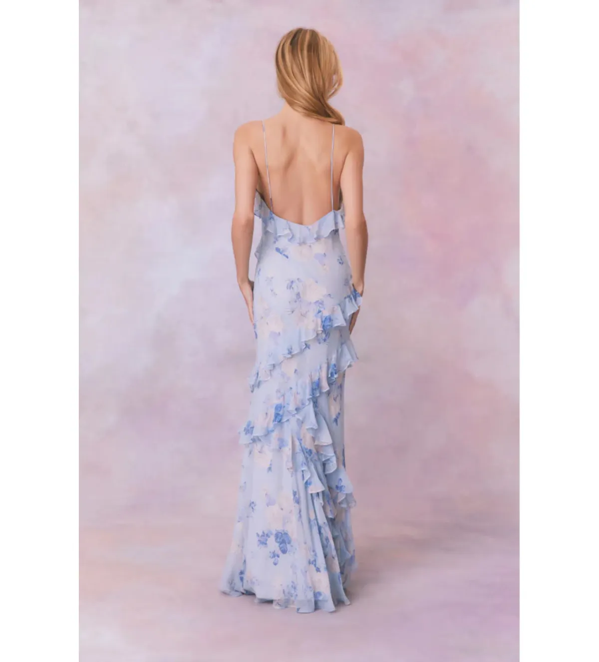 LoveShackFancy Rialto Maxi dress Blue Whisper Size US2/ AU 6 - Image 3