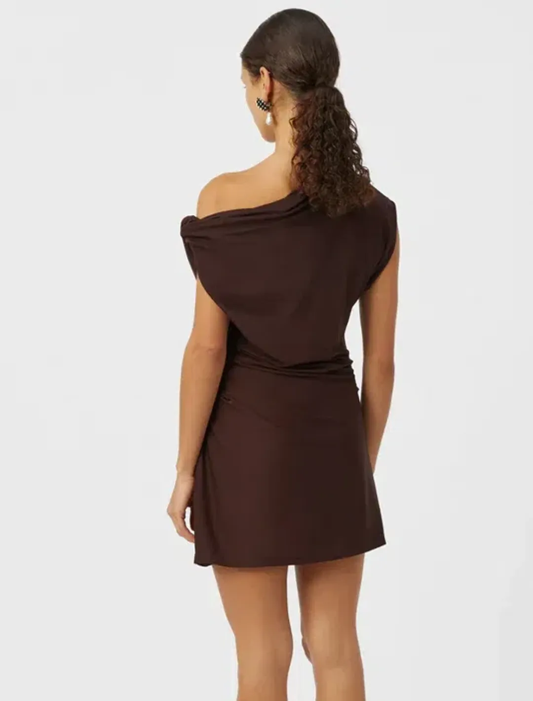 Camilla and Marc Annalise Mini Dress Chocolate Brown Size 8 for rent on The Volte - main image