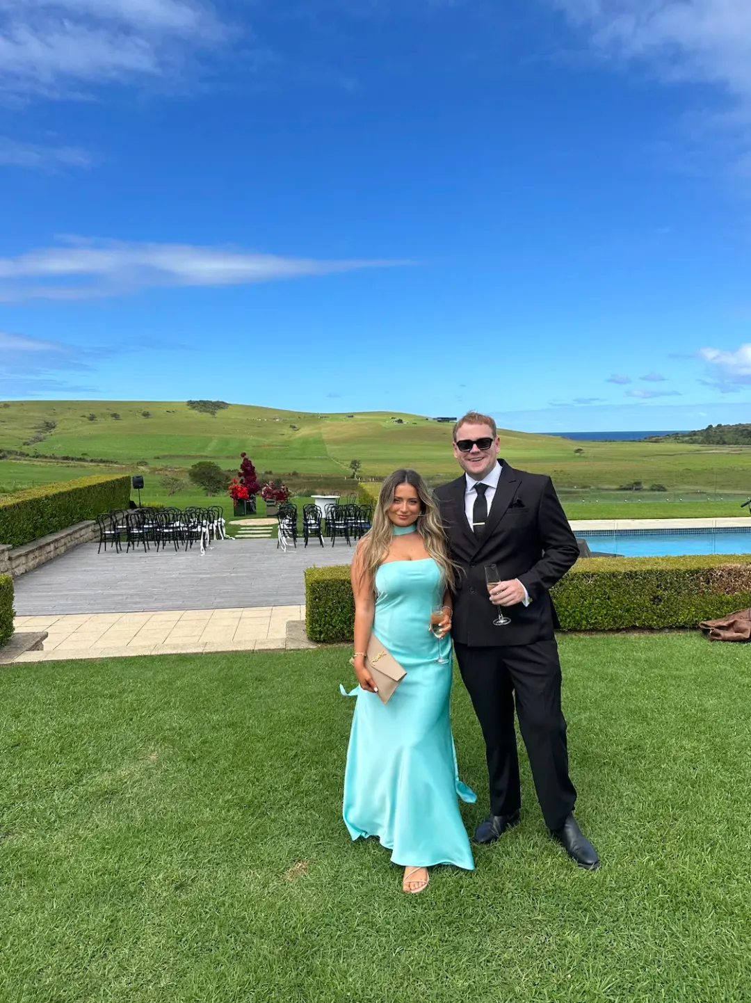 Tailor-made Strapless Dress with Neck tie for rent on The Volte - main image