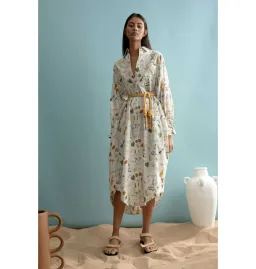 Alemais Golden Hands Shirt Dress Multi Size AU 8 for rent on The Volte - image 1