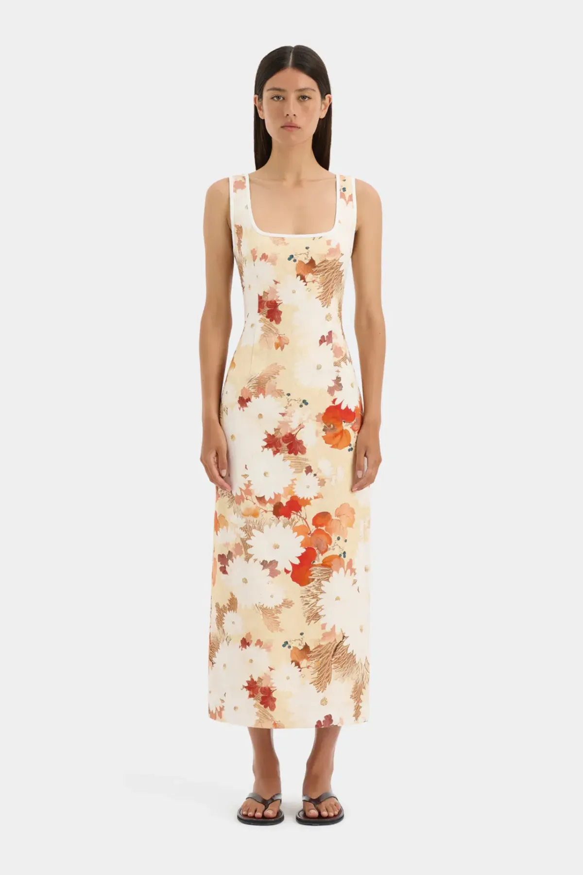 Sir The Label Jessamine Midi Dress Floral Size 10 for rent on The Volte - main image