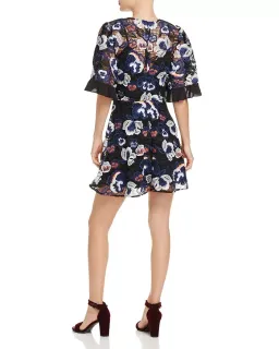 Talulah Estee Multi Lace Mini Dress Print Size 8 for rent on The Volte - image 3