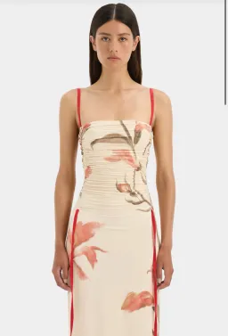 Sir The Label Hana Ruched Midi Dress Size AU 6 for rent on The Volte - image 2