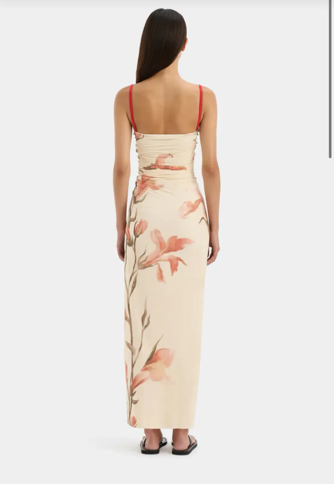 Sir The Label Hana Ruched Midi Dress Size AU 6 for rent on The Volte - main image