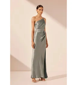 Shona Joy La Lune Gathered Maxi Dress in Sage Size 14 for rent on The Volte - image 2