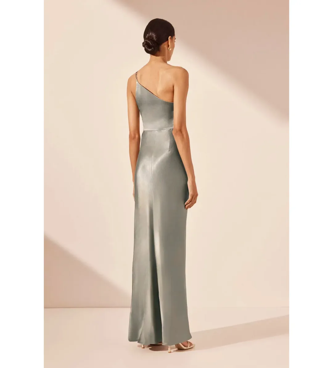 Shona Joy La Lune Gathered Maxi Dress in Sage Size 14 for rent on The Volte - main image
