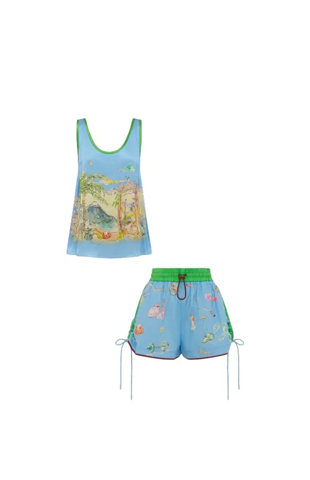Alemais Anouk Tank and Short Set Blue Size 8 for rent on The Volte - main image