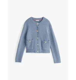 Tommy Hilfiger Gold-Tone Button Textured Cardigan Blue Size M/Au 10 for rent on The Volte - image 5