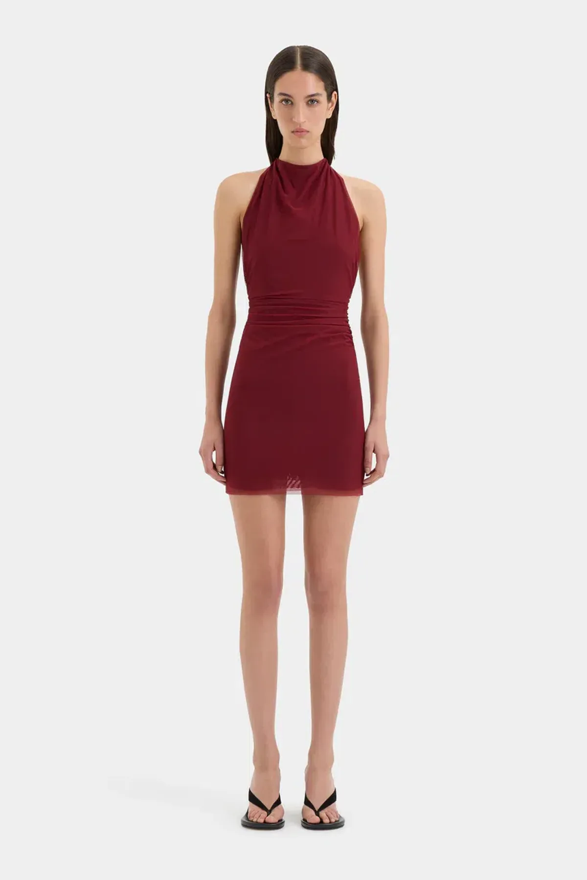 SIR Jaques Halter Mini Dress Berry Size AU 10 for rent on The Volte - main image