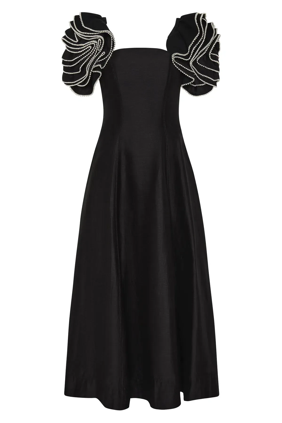 Aje Twyla Midi Dress Black Size 10 - Image 1