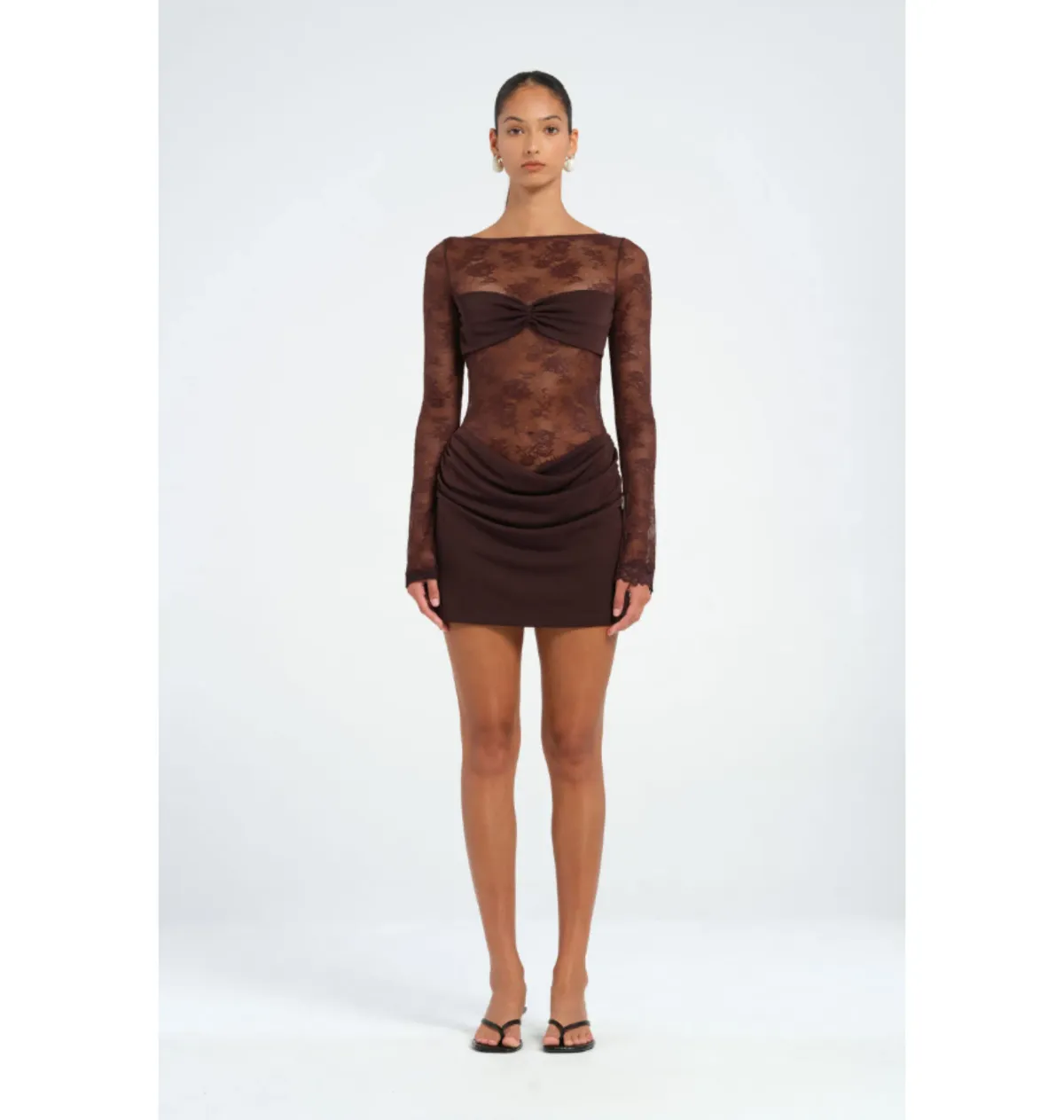 Benni Oskar Mini Dress Brown Size AU 6 - Image 1