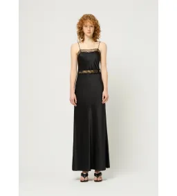 Maison Essentiele Lace Trimmed Maxi Dress in Black Size S / AU 8 for rent on The Volte - image 1