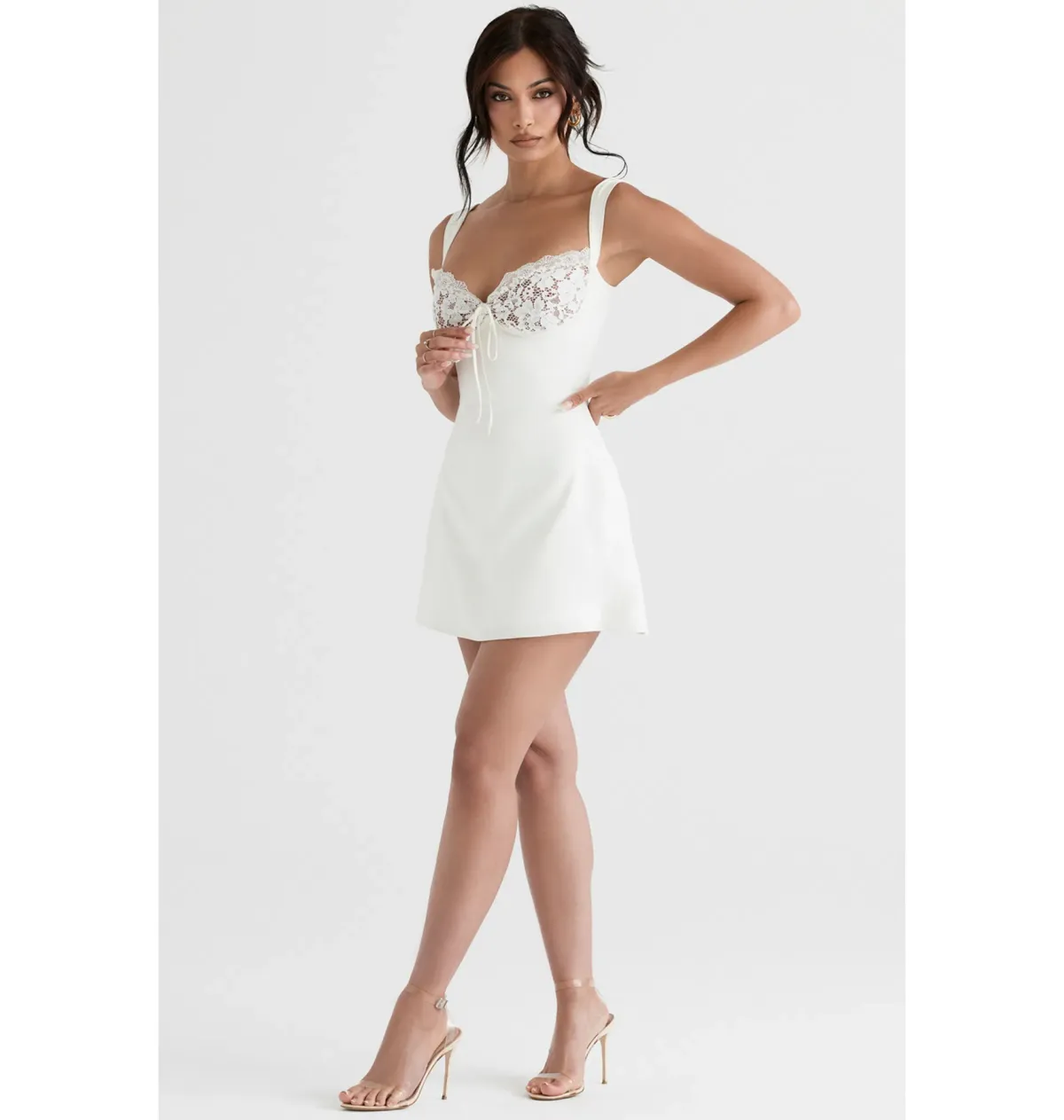 House of CB Adriana Mini Dress Ivory Size XS / AU 6 - Image 1