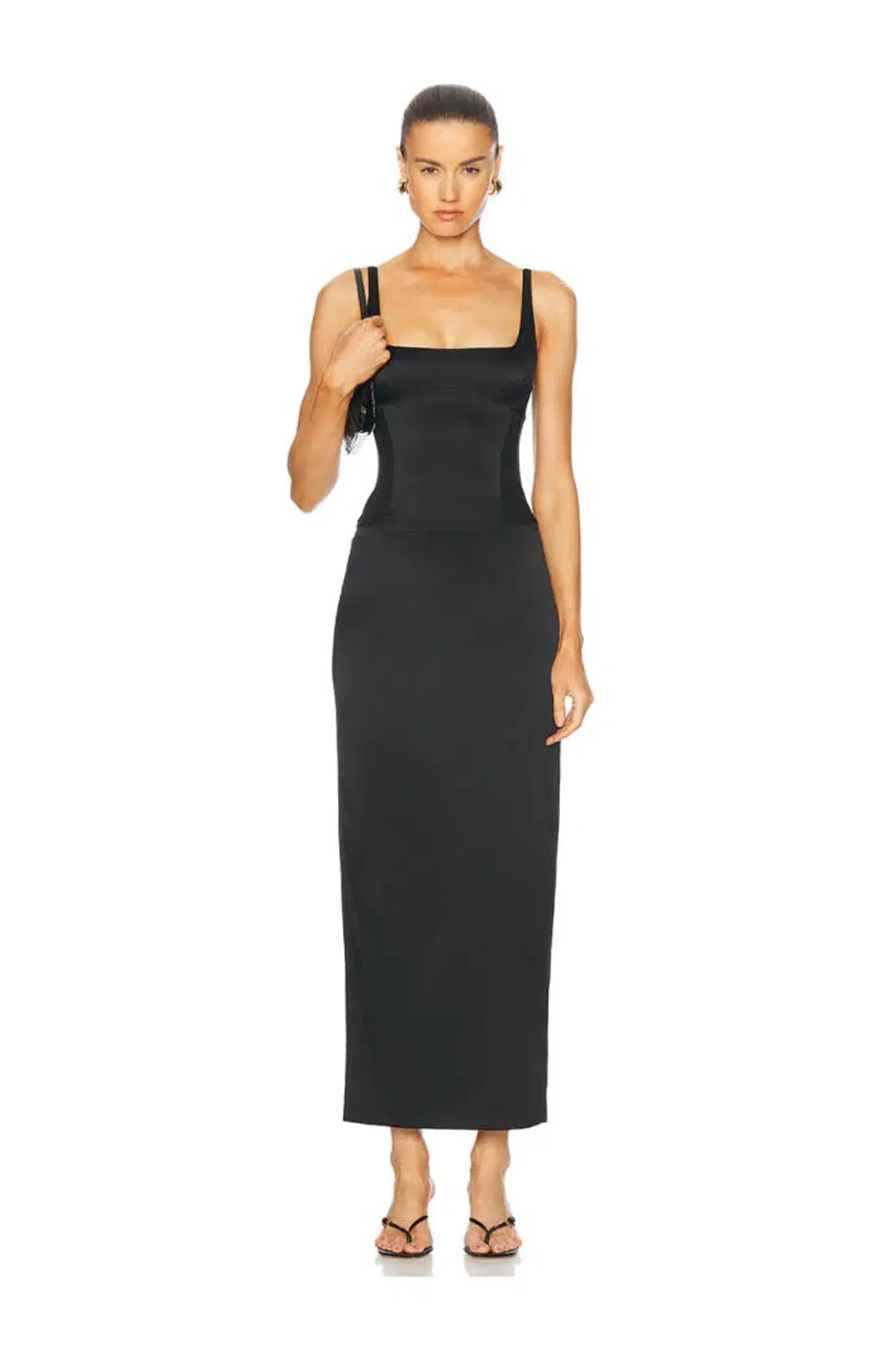 Sir the Label Sonora Evening Midi Dress Black Size 8 - Image 1