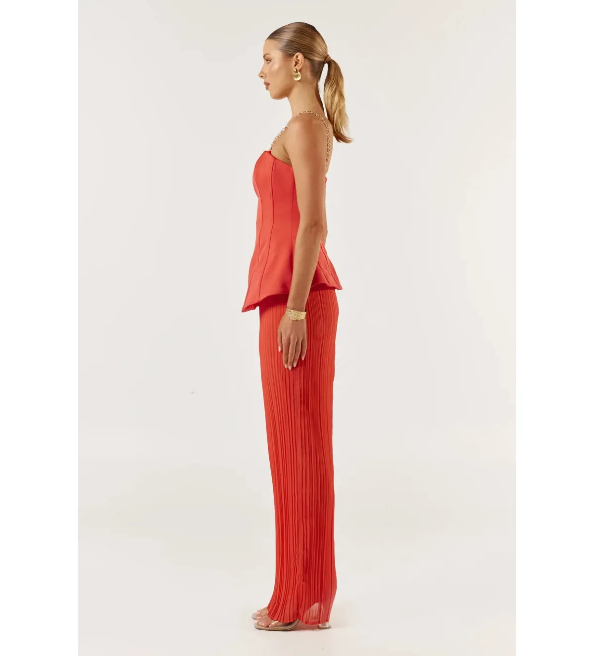 She is OLLÁ Marcelle Maxi Dress Red Size M/AU 10 - Image 4