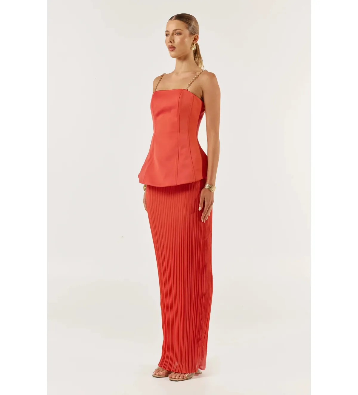 She is OLLÁ Marcelle Maxi Dress Red Size M/AU 10 - Image 3