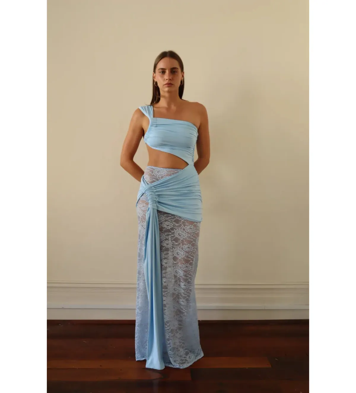 Deconduarte Paradiso Maxi Dress Baby Blue Size XS/AU 6 - Image 1