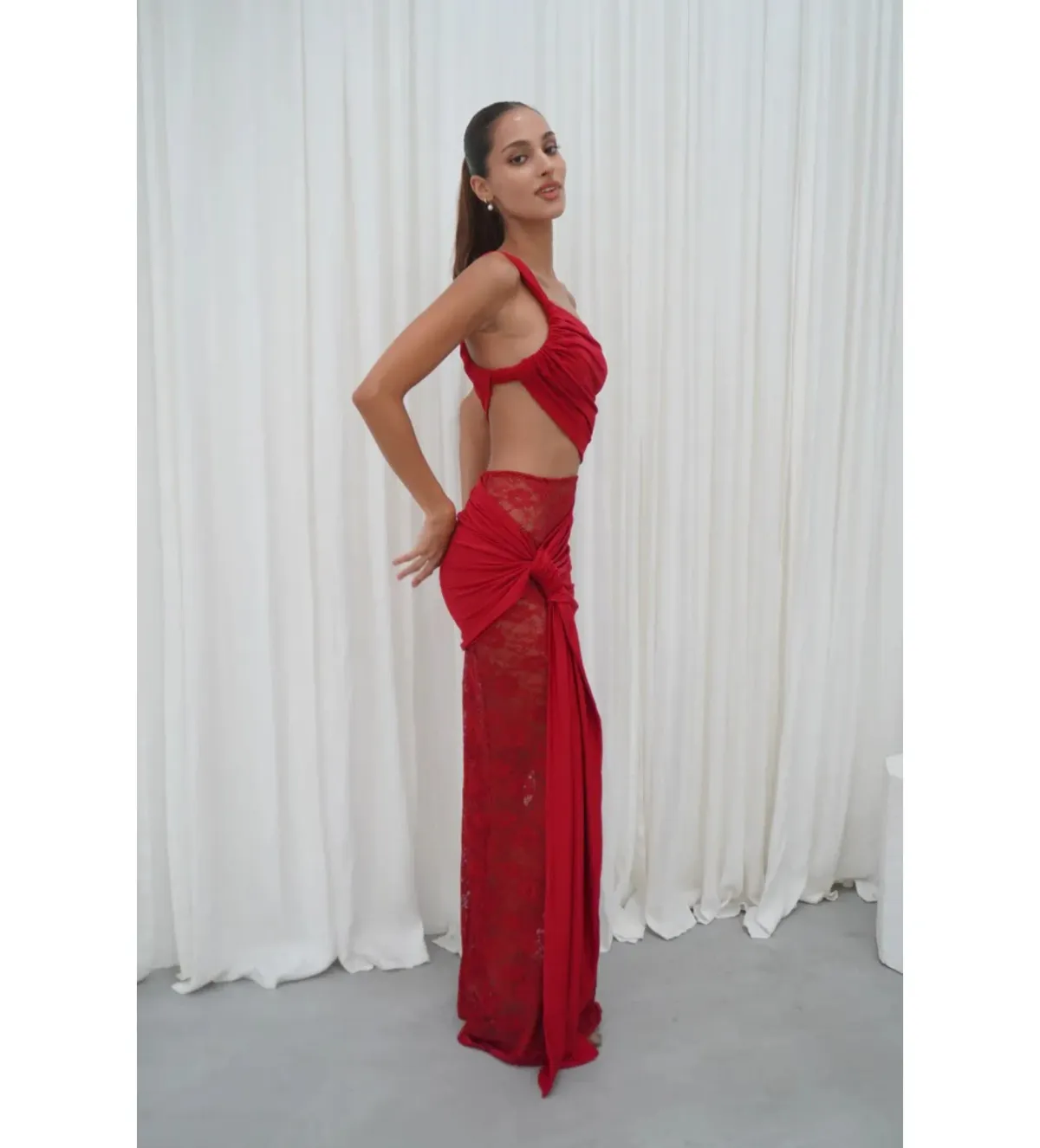 Deconduarte Paradiso Maxi Dress Berry Size XS/AU 6 - Image 2