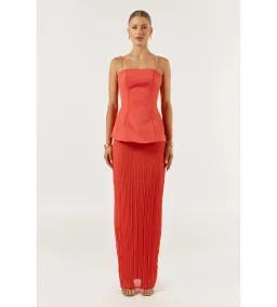 She is OLLÁ Marcelle Maxi Dress Red Size S/AU 8 for rent on The Volte - image 2