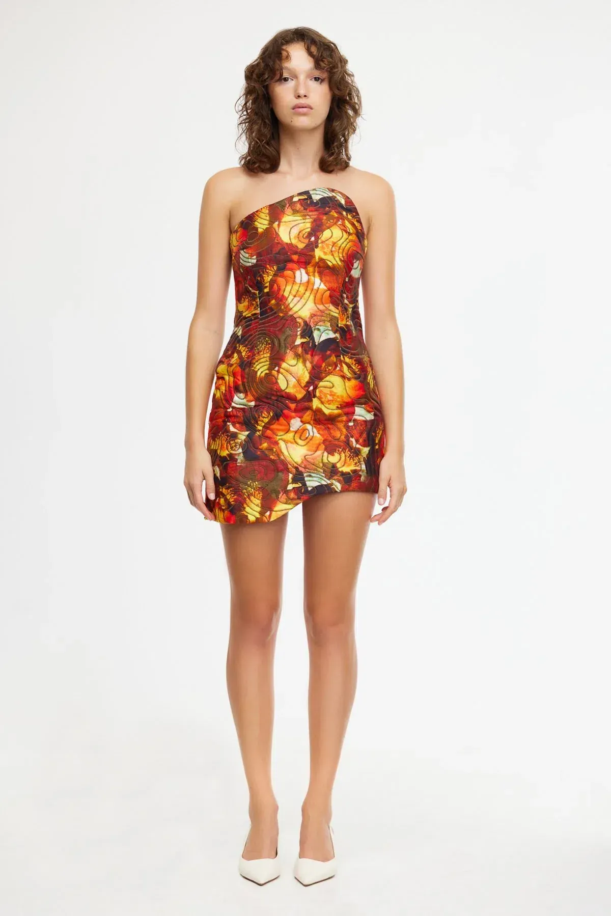 Acler Brookfield Mini Dress Merlot Blossom Size AU 8 - Image 1