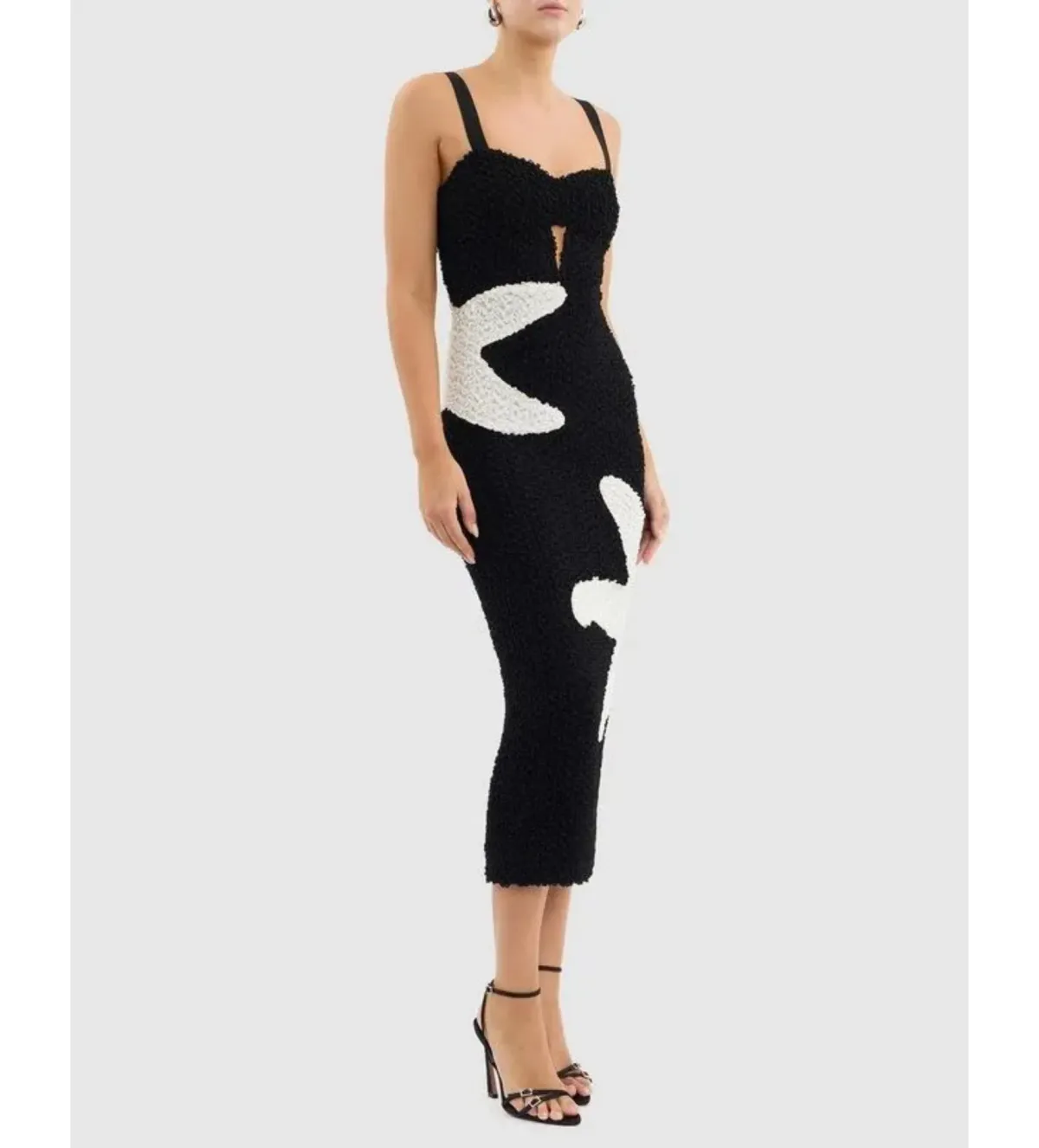 Rebecca Vallance Kiyo Bralette Midi Dress in Black Size AU 4 - Image 3