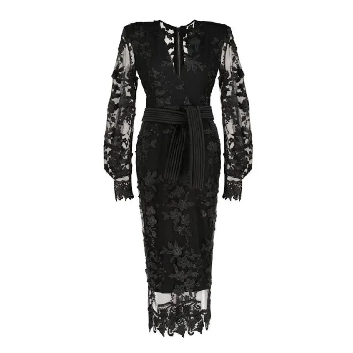 Zhivago The Black Parade Lace Formal Party Midi Dress Small S / Size 10 - Image 1