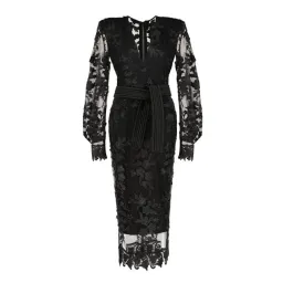 Zhivago The Black Parade Lace Formal Party Midi Dress Small S / Size 10 for rent on The Volte - image 1