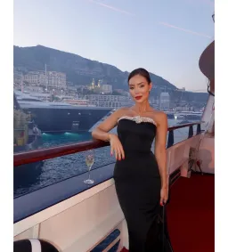 Rachel Gilbert Lorna Midi Dress in Black Size 2/AU10 for rent on The Volte - image 2