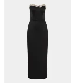Rachel Gilbert Lorna Midi Dress in Black Size 2/AU10 for rent on The Volte - image 3