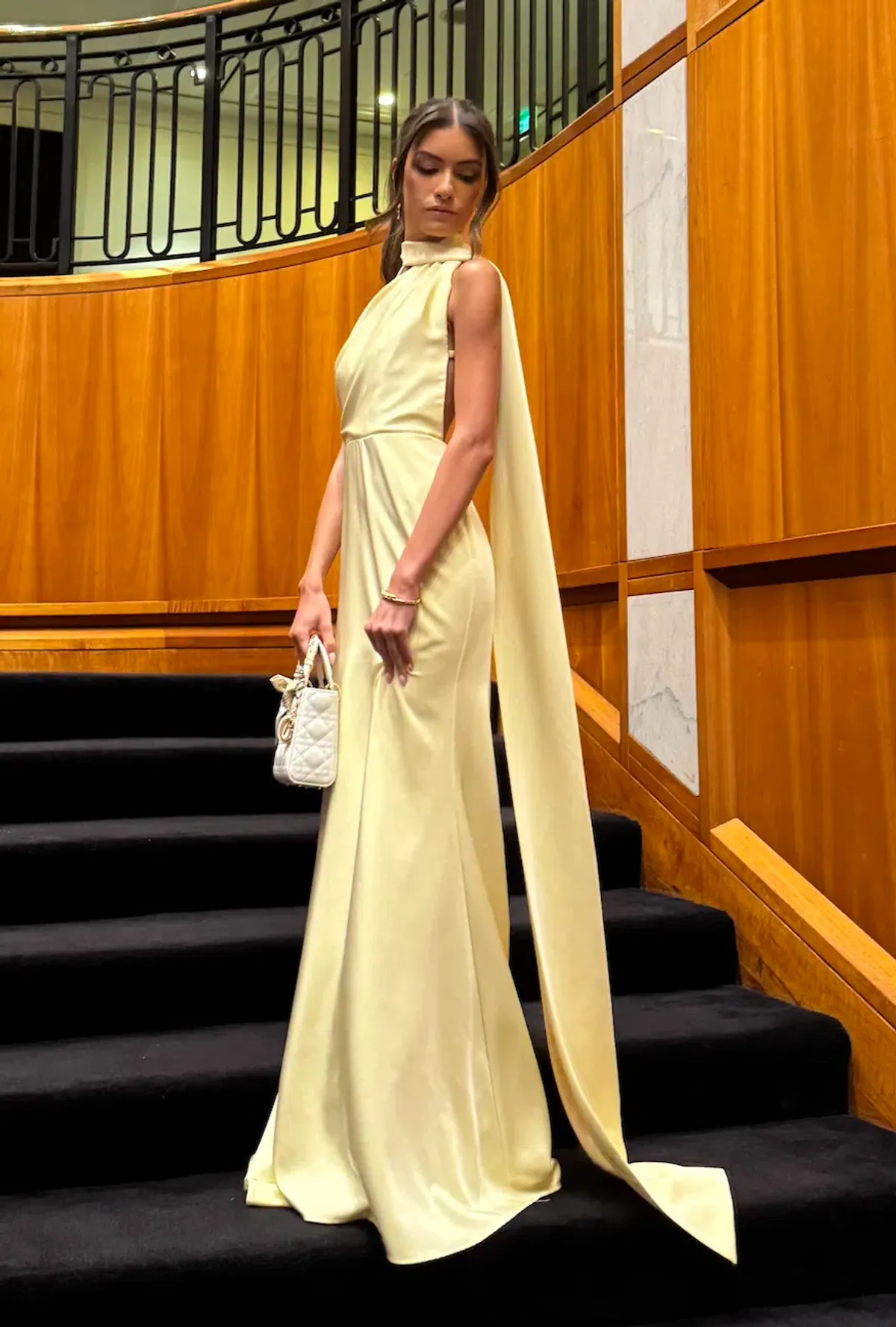 Alamour The Label Gown Custom Yellow Size 4 for rent on The Volte - main image