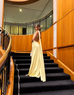 Alamour The Label Gown Custom Yellow Size 4 for rent on The Volte - image 3