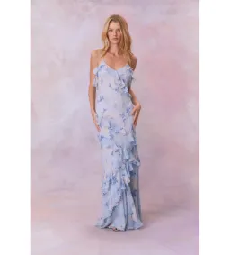 LoveShackFancy Whisper Blue Rialto Maxi in Blue Size US4/ AU 8 for rent on The Volte - image 1