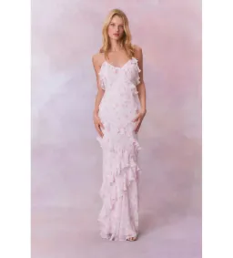 LoveShackFancy Sterling Dusk Rialto Maxi Dress White Size 2 / AU 6 for rent on The Volte - image 3