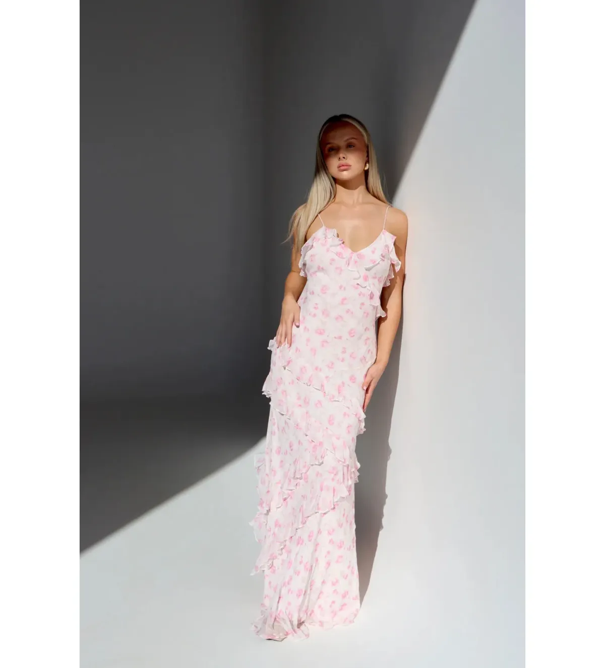 LoveShackFancy Sterling Dusk Rialto Maxi Dress White Size 2 / AU 6 for rent on The Volte - main image
