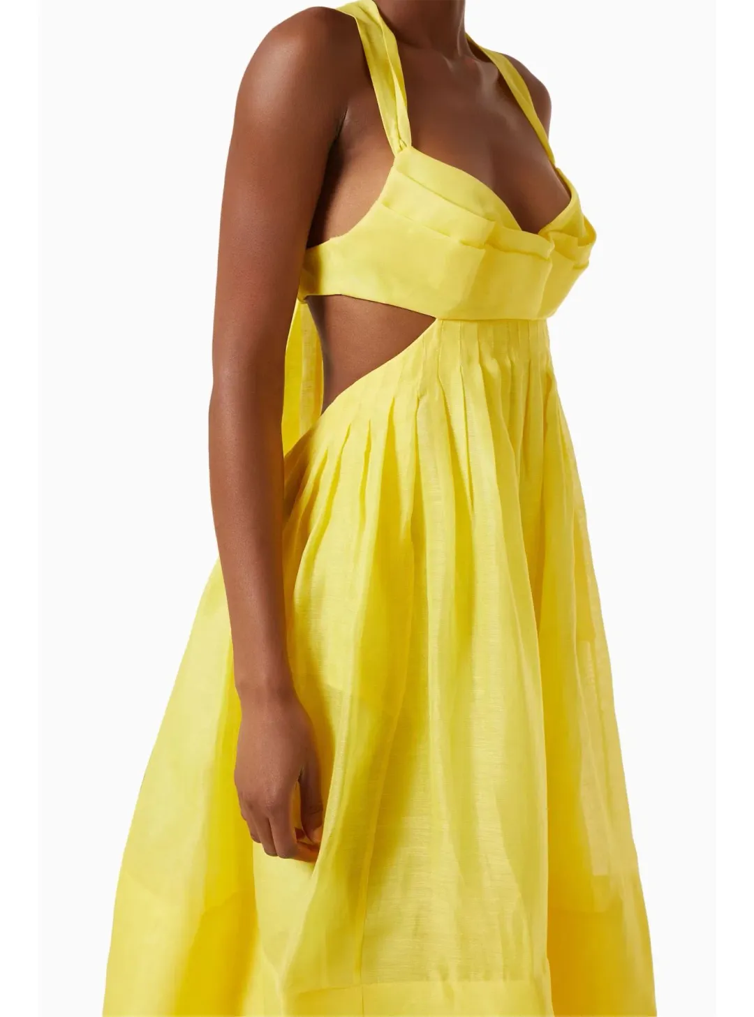 Zimmermann Botanica Bralette Midi Gown Sunshine Yellow Size 0 / AU 8 for rent on The Volte - main image