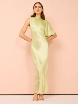 Nicky Asymmetric Sleeve Maxi Dress Size S/ AU 8 for rent on The Volte - image 2